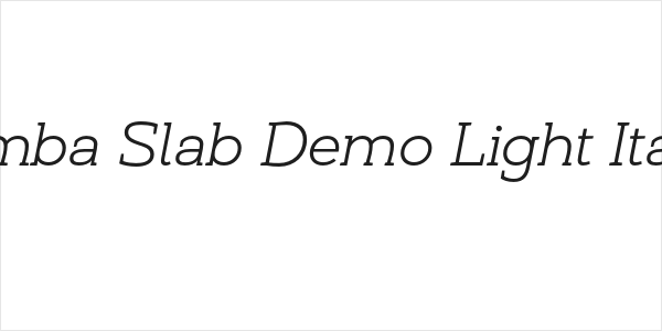 Umba Slab Demo Light Italic Logo
