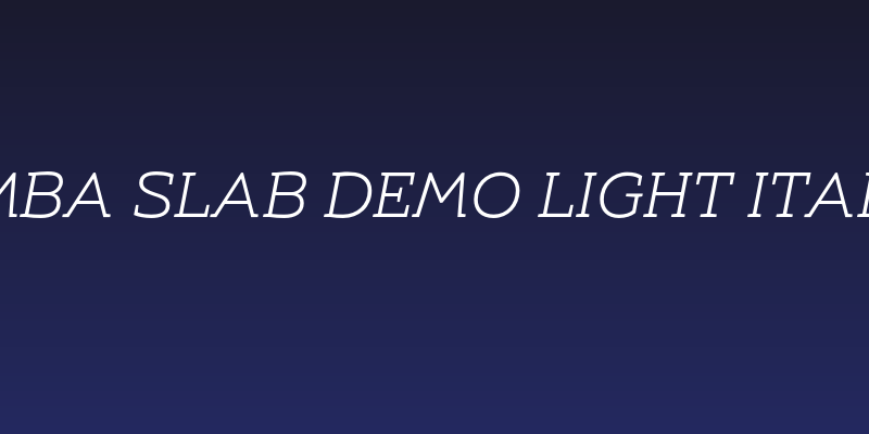 Umba Slab Demo Light Italic Social Header