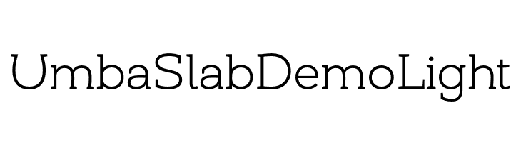 Umba Slab Demo Light  Free Fonts Download