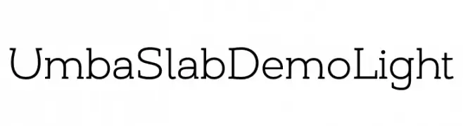 Umba Slab Demo Light  नि: शुल्क फ़ॉन्ट्स डाउनलोड