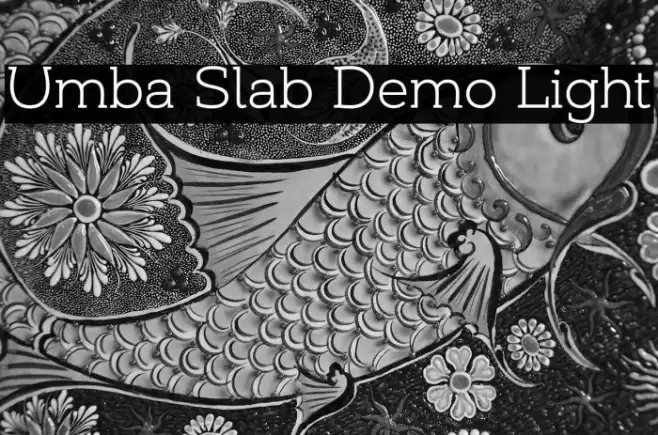 Umba Slab Demo Light Font examples