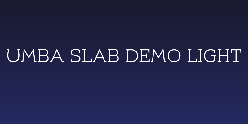 Umba Slab Demo Light Social Header
