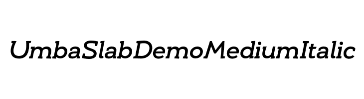 Umba Slab Demo Medium Italic  免费字体下载