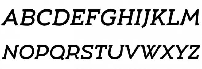 Umba Slab Demo Medium Italic Caratteri MAIUSCOLE