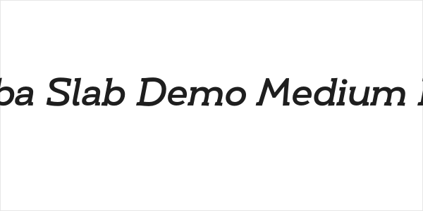 Umba Slab Demo Medium Italic Logo