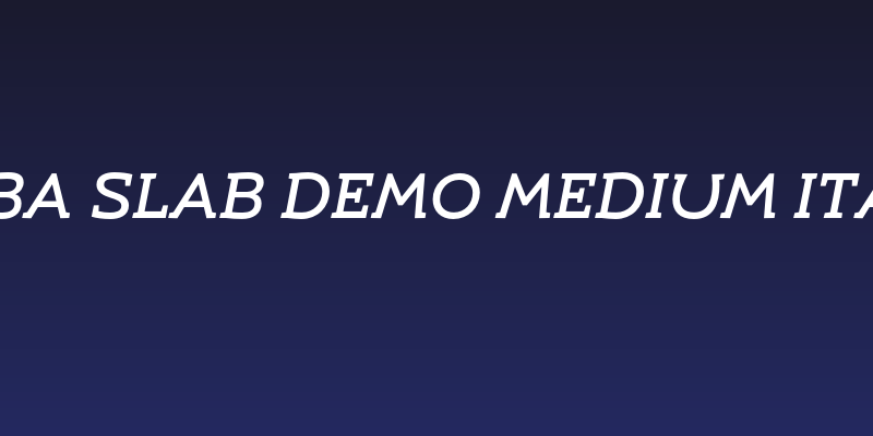 Umba Slab Demo Medium Italic Social Header