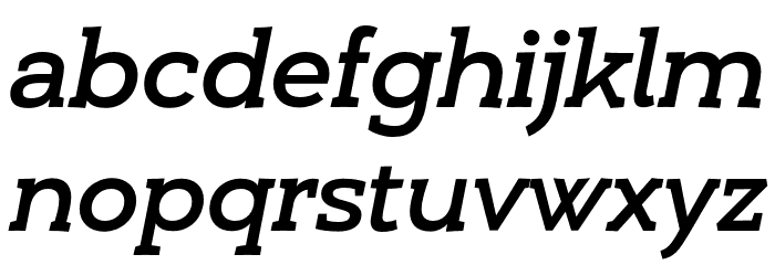 Umba Slab Demo Medium Italic Font LOWERCASE