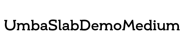 Umba Slab Demo Medium  Free Fonts Download