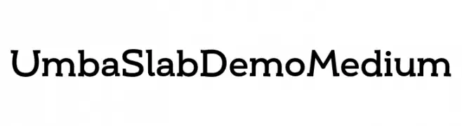 Umba Slab Demo Medium  Скачать бесплатные шрифты