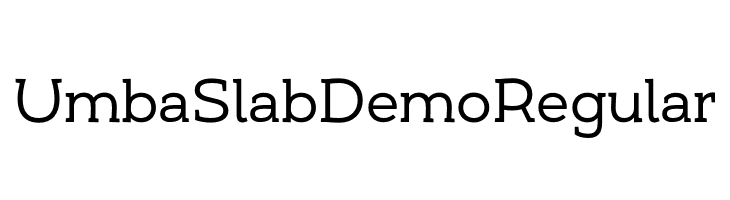 Umba Slab Demo Regular  font caratteri gratis