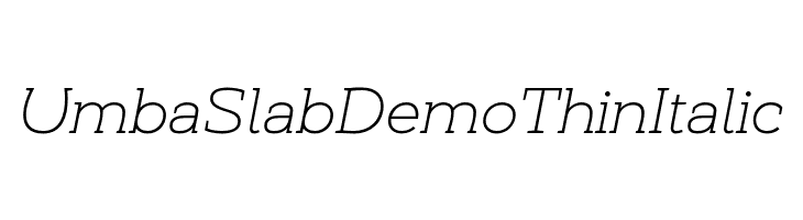 Umba Slab Demo Thin Italic  Fuentes Gratis Descargar