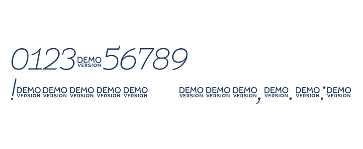 Umba Slab Demo Thin Italic Other Characters