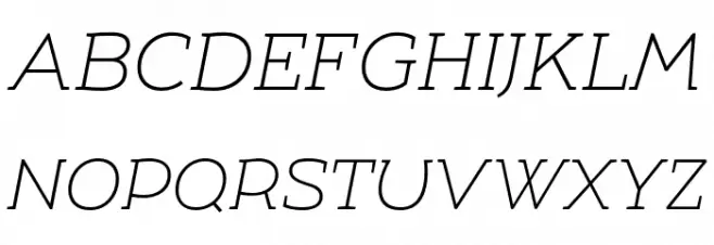 Umba Slab Demo Thin Italic Font UPPERCASE
