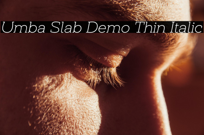 Umba Slab Demo Thin Italic Example 3