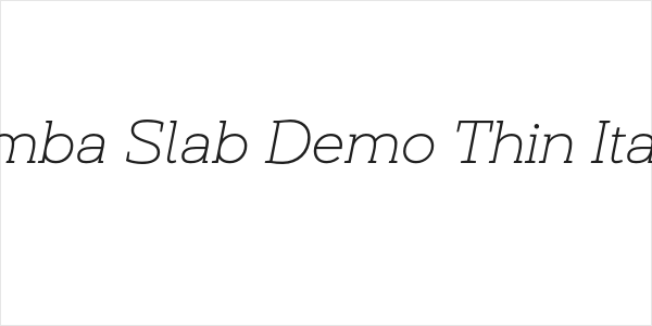 Umba Slab Demo Thin Italic Logo