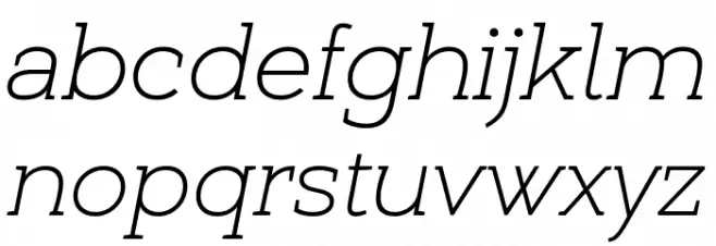 Umba Slab Demo Thin Italic Fonte MINÚSCULAS