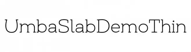 Umba Slab Demo Thin  Скачать бесплатные шрифты