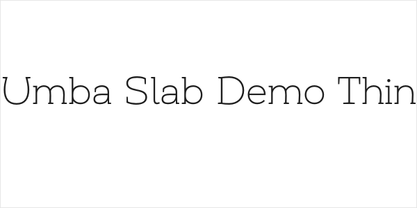 Umba Slab Demo Thin Logo