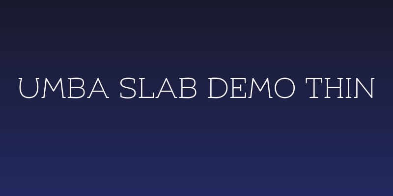 Umba Slab Demo Thin Social Header