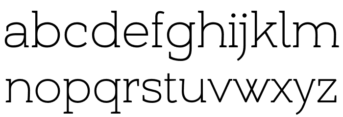 Umba Slab Demo Thin Font LOWERCASE