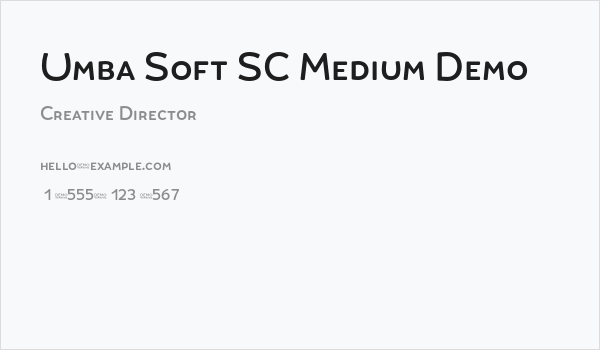 Umba Soft SC Medium Demo Business Card
