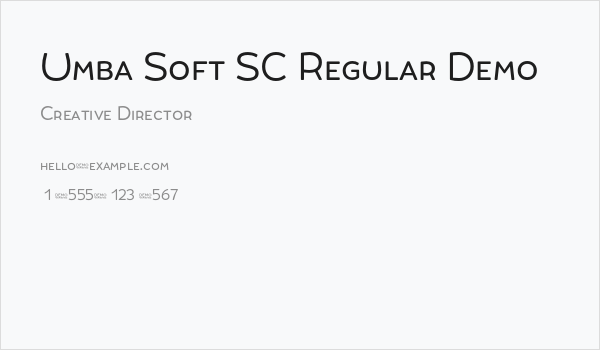 Umba Soft SC Regular Demo Business Card