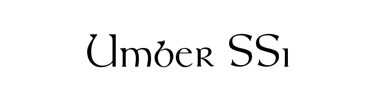 Umber SSi  Descarca Fonturi Gratis