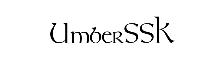 UmberSSK  フリーフォントのダウンロード