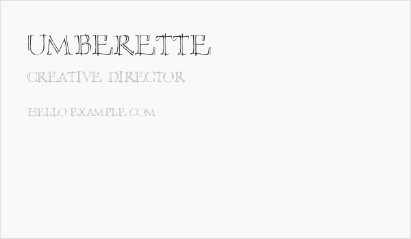 Umberette Business Card