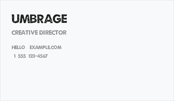Umbrage Business Card