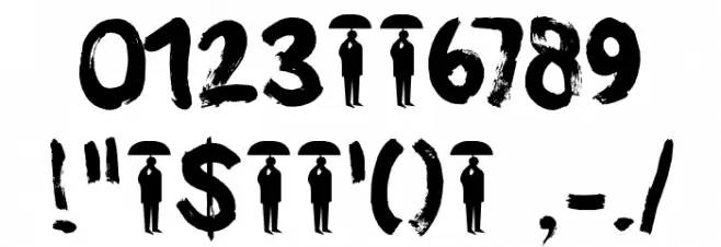 Umbrella Man DEMO Regular Font OTHER CHARS