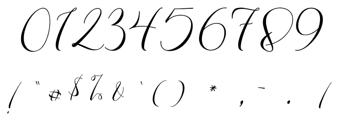 UmbrellaScript Font OTHER CHARS