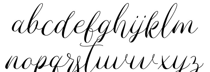 UmbrellaScript Font LOWERCASE