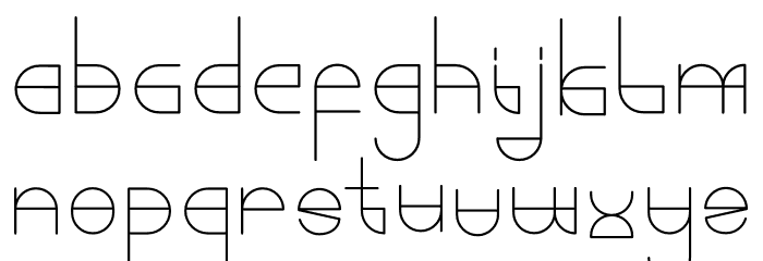 Umbrellast Font LOWERCASE