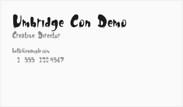 Umbridge Con Demo Business Card