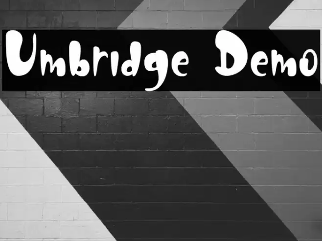 Umbridge Demo Font examples