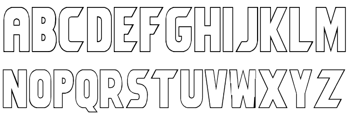 Umbro Outline Font LOWERCASE