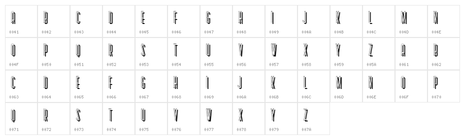 Umfo Regular Character Map