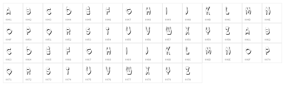 Umoya Light Regular Character Map