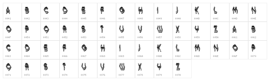 Umoya Regular Character Map