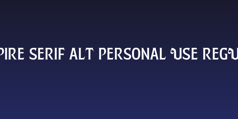 Umpire Serif Alt PERSONAL USE Regular Social Header