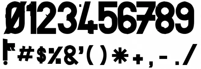 UNCONFORM  Black Font OTHER CHARS