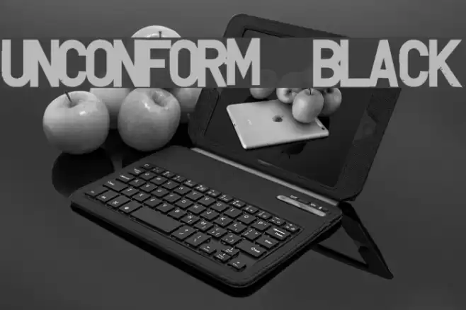 UNCONFORM  Black Font examples