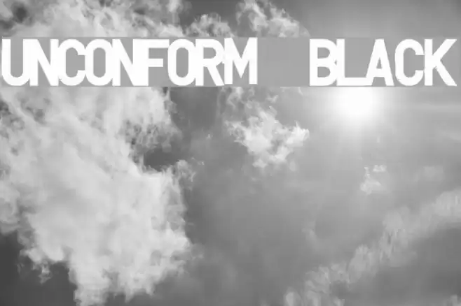 UNCONFORM  Black Font examples