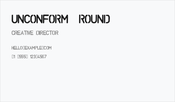UNCONFORM  ROUND Business Card