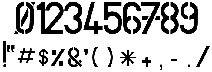 UNCONFORM plain Font OTHER CHARS