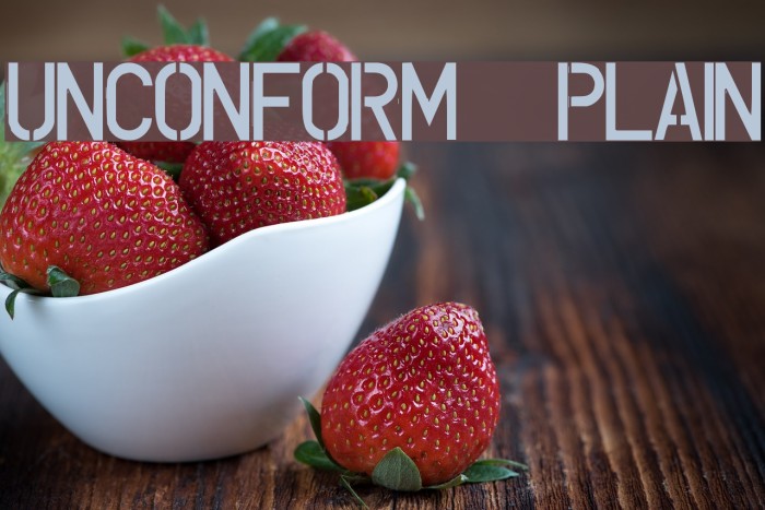 UNCONFORM plain Font examples