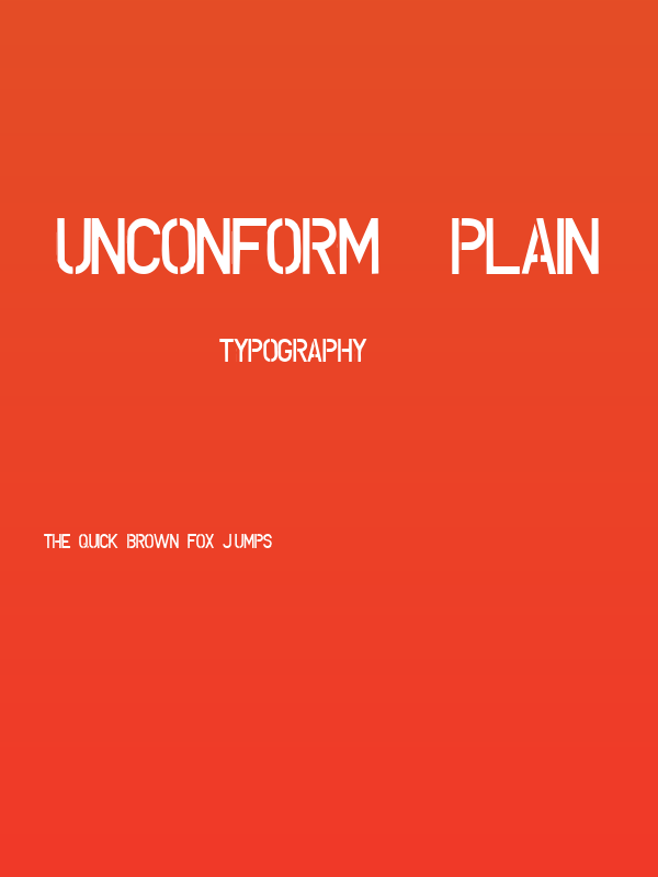 UNCONFORM  plain Poster