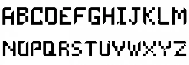 UNDATAME フォント 大文字