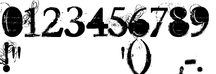 UNDECAPPED Vinyl Font OTHER CHARS